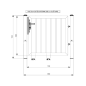Portillon Battant 1 vantail Industriel. Standard ( 1,1 m x 1 m )