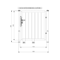 Portillon Battant 1 vantail Industriel. Standard ( 1,1 m x 1,2 m )