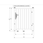Portillon Battant 1 vantail Industriel. Standard ( 1,1 m x 1,4 m )