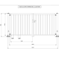 Portail Battant 2 vantaux Industriel. Standard ( 3 m x 1,4 m )