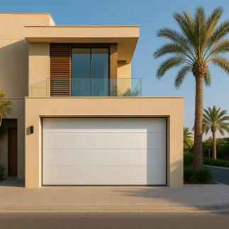 Porte de Garage Sectionnelle Pleine 60 mm – Installation à Dubaï & Émirats