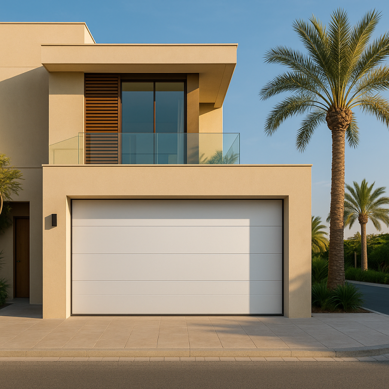 Porte de Garage Sectionnelle Pleine 60 mm – Installation à Dubaï & Émirats