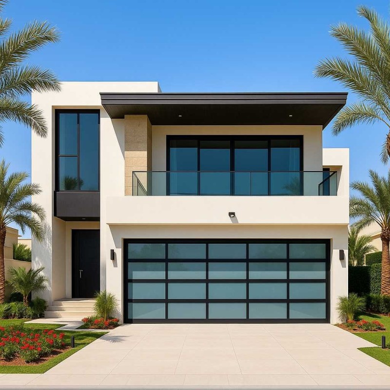 Garage in vetro triplo garage 60 mm motorizzato - 2,50 m x 2,20 m - personalizzato per Dubai Garage in vetro triplo garage 60 mm motorizzato - 2,50 m x 2,20 m - personalizzato per Dubai
