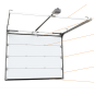 Porte de garage sectionnelle 4 x 2,5 m – Panneaux rainurés 40 mm – Gris – Installation à Dubaï Porte de garage sectionnelle 4 x 2,5 m – Panneaux rainurés 40 mm – Gris – Installation à Dubaï