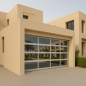 Sectional garage door 3 x 2.5 m motorized, 60 mm triple glazing - Installation in Dubai Sectional garage door 3 x 2.5 m motorized, 60 mm triple glazing - Installation in Dubai