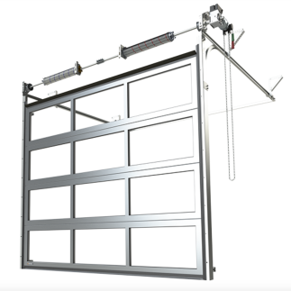 Porte de garage sectionnée Motorisée à 4,0 m x H 2,00 m - Panneaux de 40 mm - Blanc - Door de qualité à Dubaï