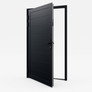 Puerta de servicio de panel liso de 60 mm - rango premium | Instalación en Dubai