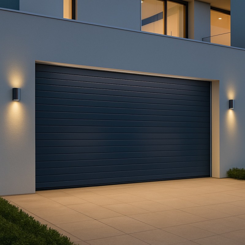 Sectional Garage Door Motorized W 4.0 m x H 2.0 m – 40 mm – 3 Groove Panels – Anthracite – European DoorHan Quality in Dubai