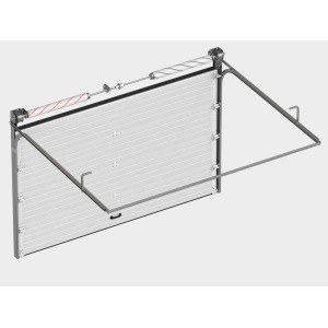 Porta del garage completo della sezione w da 4,0 m x h 2,0 m in 40 mm - Fabbricazione europea, porta garage motorizzato a Dubai.