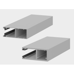 Porta a rotolamento in alluminio isolato con motorizzato w 5,0 m x H 2,5 m - 77 mm - Colore bianco - Porta di qualità europea a 