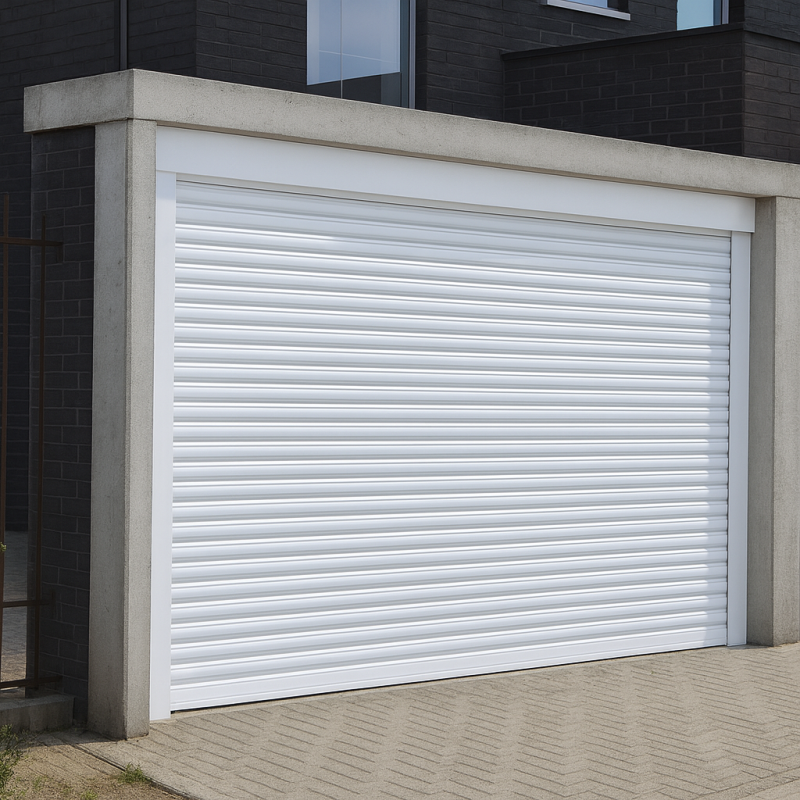 Aluminium isolé à porte à rouler en aluminium à 5,0 m x H 2,5 m - 77 mm - Couleur Blanc - Porte de qualité européenne à Dubaï