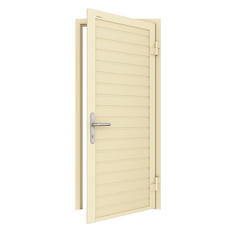 Porte de service W 1.0 mm x L 2.15 mm - Panneaux sandwichs de 40 mm, 3 rainures, ivoire - Qualité européenne à Dubaï