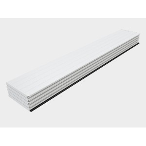 Porte de garage sectionnée motorisé W 4.0 m x H 2.0 m - 40 mm - Panneaux de lisse - Blanc - Door européen Qualité à Dubaï