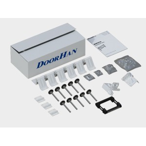 Porte de garage sectionnée motorisé W 4.0 m x H 2.0 m - 40 mm - Panneaux de lisse - Blanc - Door européen Qualité à Dubaï