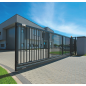 Self-supporting sliding industrial gate (6 m x 1.2 m).